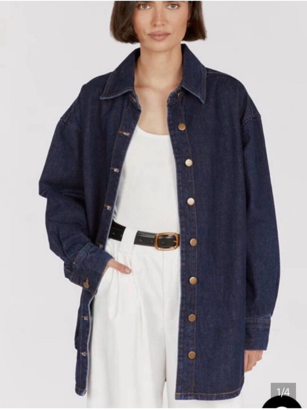 DISSH Dark Blue Denim Oversized Jean Jacket